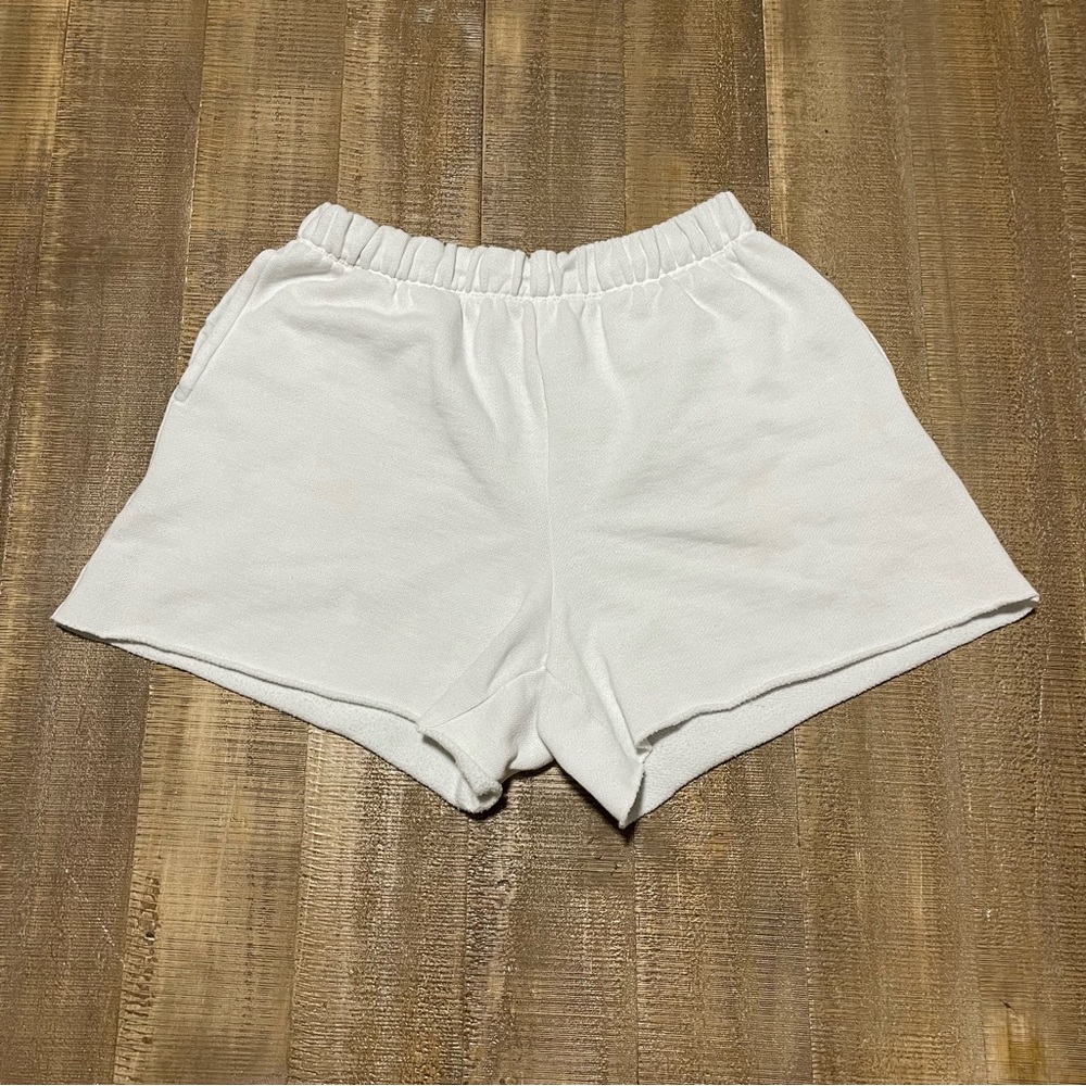 aerie White Casual Elastic-Waist Lounge Shorts